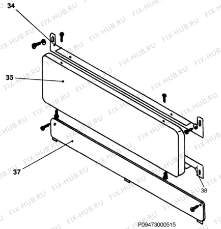 Взрыв-схема плиты (духовки) Zanussi ZCG555GW - Схема узла Section 2